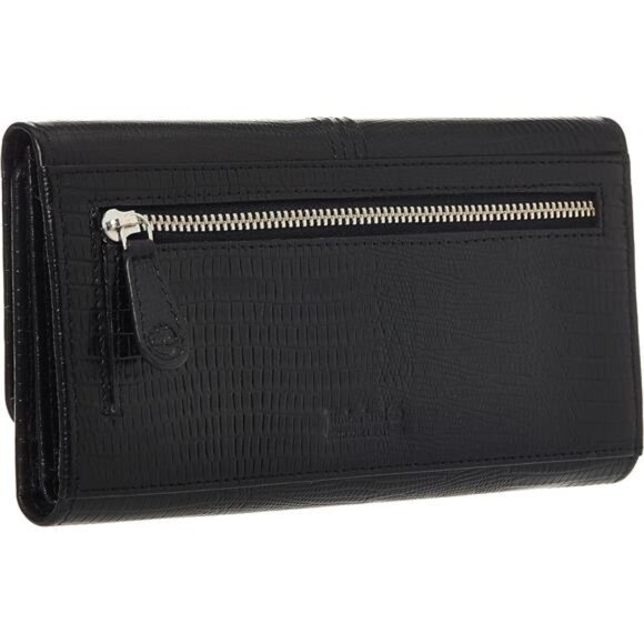 Timberland Leather RFID Flap Wallet Clutch Organizer, Black (Exotic) - Picture 9 of 14